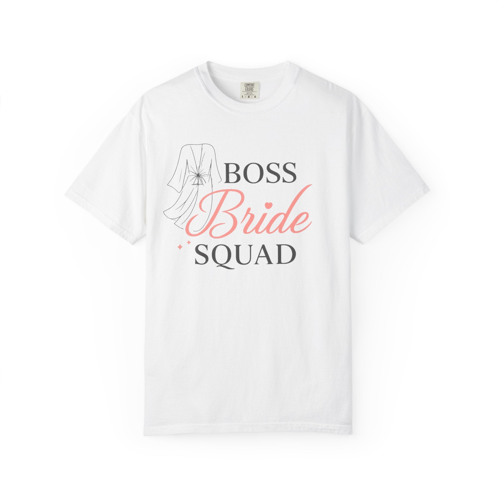 Boss Bride Squad T-Shirt — Bachelorette Party Shirt with Veil Graphic