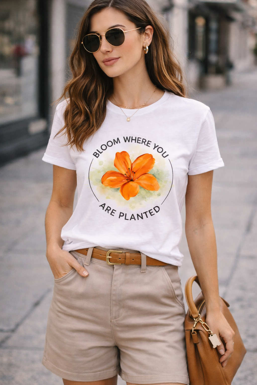 Bloom Where You’re Planted T-Shirt — Floral Inspirational Tee
