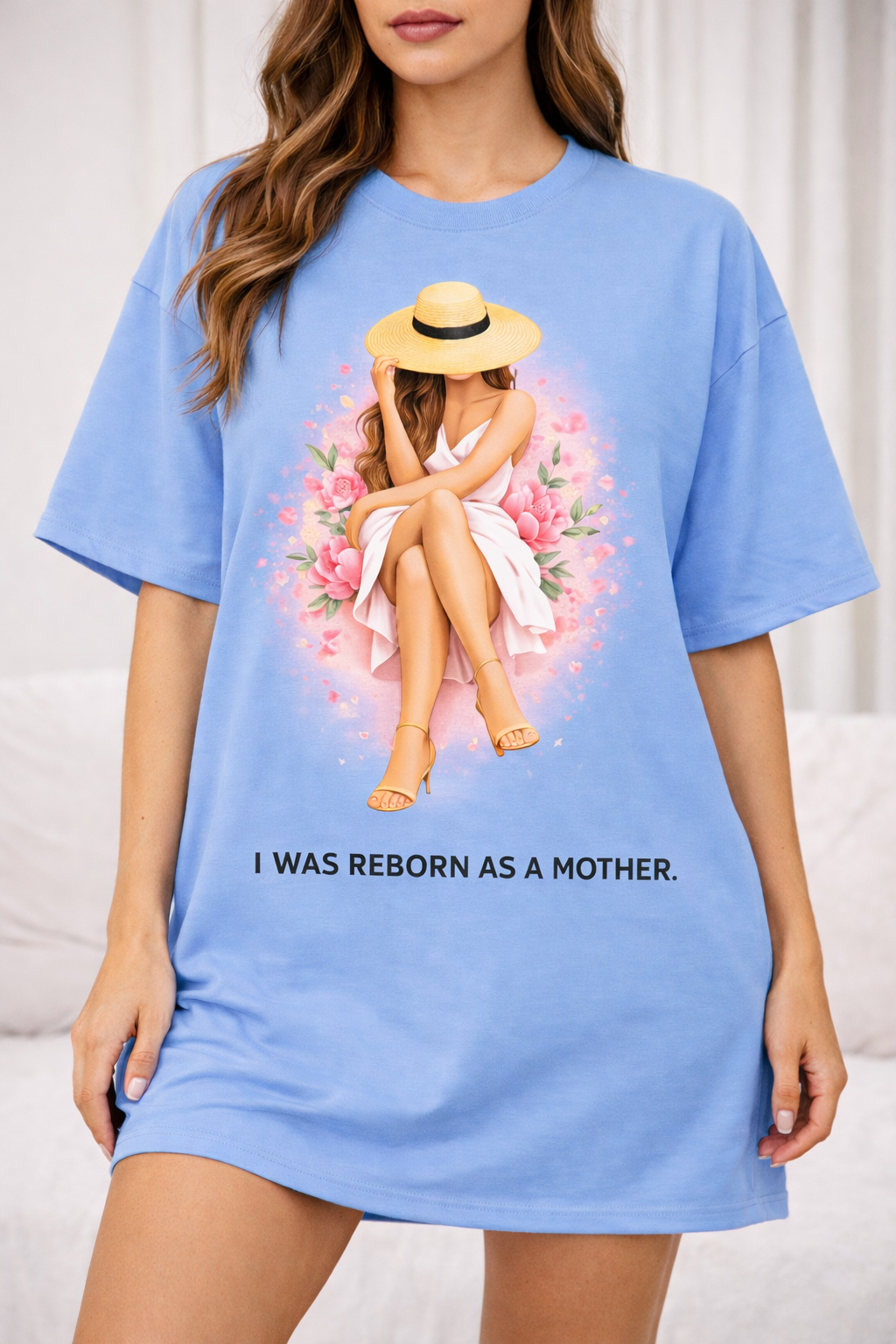 Reborn as a Mother Floral Beach Woman T-Shirt